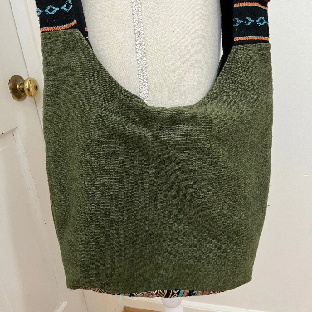 Rising International Owl Crossbody Bag NEW Hippie Boho Patchwork Festival Nepal